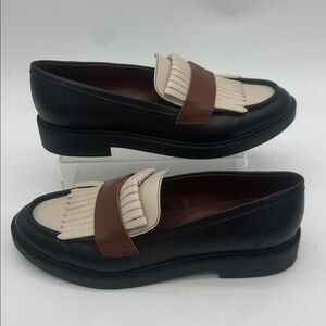 Marc Fisher Black Brown Creme MFCalixy Loafers Women’s Size 9.5M